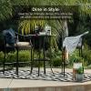 image:imageBest Choice Products 3Piece Patio Bar Table Set Outdoor Wicker Bar Height Bistro Furniture for Backyard Poolside Balcony wBarstools Cushions Steel Frame  BrownBeigeBrownBeige