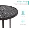 image:imageBest Choice Products 3Piece Patio Bar Table Set Outdoor Wicker Bar Height Bistro Furniture for Backyard Poolside Balcony wBarstools Cushions Steel Frame  BrownBeigeBrownBeige