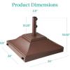 image:imageBest Choice Products Fillable Mobile Umbrella Base Heavy Duty Base Square Tiered Market Stand for Patio Deck Outdoor w 4 Wheels 2 Locks 2 Knobs 120lb Capacity  BlackBrown