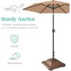 image:imageBest Choice Products Fillable Mobile Umbrella Base Heavy Duty Base Square Tiered Market Stand for Patio Deck Outdoor w 4 Wheels 2 Locks 2 Knobs 120lb Capacity  BlackBrown