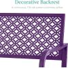 image:imageBest Choice Products Outdoor Bench 2Person Metal Steel Benches Furniture for Garden Patio Porch Entryway wGeometric Backrest 790lb Capacity  BlackDark Purple