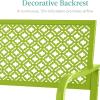image:imageBest Choice Products Outdoor Bench 2Person Metal Steel Benches Furniture for Garden Patio Porch Entryway wGeometric Backrest 790lb Capacity  BlackLime Green