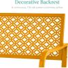 image:imageBest Choice Products Outdoor Bench 2Person Metal Steel Benches Furniture for Garden Patio Porch Entryway wGeometric Backrest 790lb Capacity  BlackMarigold