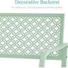 image:imageBest Choice Products Outdoor Bench 2Person Metal Steel Benches Furniture for Garden Patio Porch Entryway wGeometric Backrest 790lb Capacity  BlackMint Green