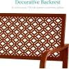 image:imageBest Choice Products Outdoor Bench 2Person Metal Steel Benches Furniture for Garden Patio Porch Entryway wGeometric Backrest 790lb Capacity  BlackRust
