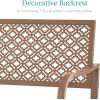 image:imageBest Choice Products Outdoor Bench 2Person Metal Steel Benches Furniture for Garden Patio Porch Entryway wGeometric Backrest 790lb Capacity  BlackTaupe