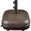 image:imageBest Choice Products 123lb Capacity Fillable Mobile Umbrella Base Heavy Duty Market Stand for Patio Deck Poolside Easy to move w 4 wheels  Dome Square BrownBrown