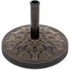 image:imageBest Choice Products 29lb Outdoor Patio Umbrella Stand HeavyDuty Steel Round Umbrella Base wRustic Finish 18in Diameter  Bronze