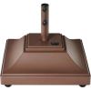 image:imageBest Choice Products Fillable Mobile Umbrella Base Heavy Duty Base Square Tiered Market Stand for Patio Deck Outdoor w 4 Wheels 2 Locks 2 Knobs 120lb Capacity  BlackBrown