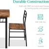 image:imageBest Choice Products 5Piece Modern Dining Set WSteel Frame Space Saving Rectangular Kitchen Table W 4 Matching Chairs amp Storage Rack for Apartments Kitchens amp Dining Rooms  Medium BrownBlackBrownBlack