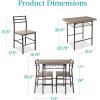image:imageBest Choice Products 5Piece Modern Dining Set WSteel Frame Space Saving Rectangular Kitchen Table W 4 Matching Chairs amp Storage Rack for Apartments Kitchens amp Dining Rooms  Medium BrownBlackGrayBlack