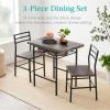 image:imageBest Choice Products 5Piece Modern Dining Set WSteel Frame Space Saving Rectangular Kitchen Table W 4 Matching Chairs amp Storage Rack for Apartments Kitchens amp Dining Rooms  Medium BrownBlackGrayBlack