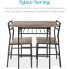 image:imageBest Choice Products 5Piece Modern Dining Set WSteel Frame Space Saving Rectangular Kitchen Table W 4 Matching Chairs amp Storage Rack for Apartments Kitchens amp Dining Rooms  Medium BrownBlackGrayBlack