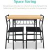 image:imageBest Choice Products 5Piece Modern Dining Set WSteel Frame Space Saving Rectangular Kitchen Table W 4 Matching Chairs amp Storage Rack for Apartments Kitchens amp Dining Rooms  Medium BrownBlackOakBlack