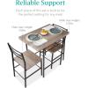image:imageBest Choice Products 5Piece Modern Dining Set WSteel Frame Space Saving Rectangular Kitchen Table W 4 Matching Chairs amp Storage Rack for Apartments Kitchens amp Dining Rooms  Medium BrownBlackGrayBlack