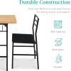 image:imageBest Choice Products 5Piece Modern Dining Set WSteel Frame Space Saving Rectangular Kitchen Table W 4 Matching Chairs amp Storage Rack for Apartments Kitchens amp Dining Rooms  Medium BrownBlackOakBlack