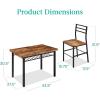 image:imageBest Choice Products 5Piece Modern Dining Set WSteel Frame Space Saving Rectangular Kitchen Table W 4 Matching Chairs amp Storage Rack for Apartments Kitchens amp Dining Rooms  Medium BrownBlackBrownBlack