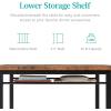 image:imageBest Choice Products 5Piece Modern Dining Set WSteel Frame Space Saving Rectangular Kitchen Table W 4 Matching Chairs amp Storage Rack for Apartments Kitchens amp Dining Rooms  Medium BrownBlackBrownBlack