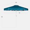 image:imageBest Choice Products 75ft Patio Market Umbrella with Wavy Trim UVFadeResistant 210g Canopy Crank amp Tilt Wind Vent HeavyDuty Frame  PeacockPeacock