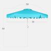image:imageBest Choice Products 75ft Patio Market Umbrella with Wavy Trim UVFadeResistant 210g Canopy Crank amp Tilt Wind Vent HeavyDuty Frame  PeacockSky Blue