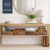 image:imageBest Choice Products 9x12 Scalloped Shelf Baskets Woven Storage Bins amp Pantry Organizer for Kitchen Living Room Bathroom Bedroom Laundry amp Nursery 4 Pack  Natural with White TrimChestnut