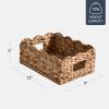 image:imageBest Choice Products 9x12 Scalloped Shelf Baskets Woven Storage Bins amp Pantry Organizer for Kitchen Living Room Bathroom Bedroom Laundry amp Nursery 4 Pack  Natural with White TrimChestnut