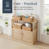 image:imageBest Choice Products 9x12 Scalloped Shelf Baskets Woven Storage Bins amp Pantry Organizer for Kitchen Living Room Bathroom Bedroom Laundry amp Nursery 4 Pack  Natural with White TrimNatural