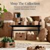 image:imageBest Choice Products 9x12 Scalloped Shelf Baskets Woven Storage Bins amp Pantry Organizer for Kitchen Living Room Bathroom Bedroom Laundry amp Nursery 4 Pack  Natural with White TrimChestnut
