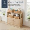 image:imageBest Choice Products 9x12 Scalloped Shelf Baskets Woven Storage Bins amp Pantry Organizer for Kitchen Living Room Bathroom Bedroom Laundry amp Nursery 4 Pack  Natural with White TrimNatural with White Trim