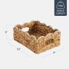 image:imageBest Choice Products 9x12 Scalloped Shelf Baskets Woven Storage Bins amp Pantry Organizer for Kitchen Living Room Bathroom Bedroom Laundry amp Nursery 4 Pack  Natural with White TrimNatural with White Trim