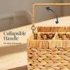 image:imageBest Choice Products Utensil Caddy wHandle  4 Compartments Woven Wicker Utensil Silverware Flatware Organizer Cutlery Basket Holder for Countertop Party Picnic BBQ Kitchen Storage  NaturalNatural