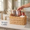 image:imageBest Choice Products Utensil Caddy wHandle  4 Compartments Woven Wicker Utensil Silverware Flatware Organizer Cutlery Basket Holder for Countertop Party Picnic BBQ Kitchen Storage  NaturalNatural