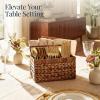 image:imageBest Choice Products Utensil Caddy wHandle  4 Compartments Woven Wicker Utensil Silverware Flatware Organizer Cutlery Basket Holder for Countertop Party Picnic BBQ Kitchen Storage  NaturalChestnut