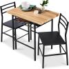image:imageBest Choice Products 5Piece Modern Dining Set WSteel Frame Space Saving Rectangular Kitchen Table W 4 Matching Chairs amp Storage Rack for Apartments Kitchens amp Dining Rooms  Medium BrownBlackOakBlack