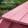 image:imageBest Choice Products 3in1 Sand and Water Table for Toddlers Kids Picnic Table with Umbrella Seats up to 4 220 lb Capacity Per Bench Removable Top Panel 2 Buckets  PinkPink