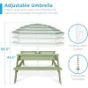 image:imageBest Choice Products 3in1 Sand and Water Table for Toddlers Kids Picnic Table with Umbrella Seats up to 4 220 lb Capacity Per Bench Removable Top Panel 2 Buckets  PinkSage