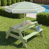 image:imageBest Choice Products 3in1 Sand and Water Table for Toddlers Kids Picnic Table with Umbrella Seats up to 4 220 lb Capacity Per Bench Removable Top Panel 2 Buckets  PinkSage