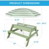 image:imageBest Choice Products 3in1 Sand and Water Table for Toddlers Kids Picnic Table with Umbrella Seats up to 4 220 lb Capacity Per Bench Removable Top Panel 2 Buckets  PinkSage