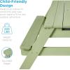 image:imageBest Choice Products 3in1 Sand and Water Table for Toddlers Kids Picnic Table with Umbrella Seats up to 4 220 lb Capacity Per Bench Removable Top Panel 2 Buckets  PinkSage