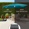image:imageBest Choice Products 10x10ft Cantilever Patio Umbrella wBase Included Solar LED Lights 360 Rotation Large Offset Hanging Outdoor Shade for Deck Pool Backyard wStand  SandCerulean