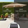 image:imageBest Choice Products 10x10ft Cantilever Patio Umbrella wBase Included Solar LED Lights 360 Rotation Large Offset Hanging Outdoor Shade for Deck Pool Backyard wStand  SandTan