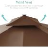 image:imageBest Choice Products 10x10ft Cantilever Patio Umbrella wBase Included Solar LED Lights 360 Rotation Large Offset Hanging Outdoor Shade for Deck Pool Backyard wStand  SandBrown