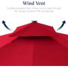 image:imageBest Choice Products 10x10ft Cantilever Patio Umbrella wBase Included Solar LED Lights 360 Rotation Large Offset Hanging Outdoor Shade for Deck Pool Backyard wStand  SandRed