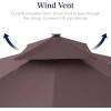 image:imageBest Choice Products 10x10ft Cantilever Patio Umbrella wBase Included Solar LED Lights 360 Rotation Large Offset Hanging Outdoor Shade for Deck Pool Backyard wStand  SandDeep Taupe
