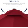image:imageBest Choice Products 10x10ft Cantilever Patio Umbrella wBase Included Solar LED Lights 360 Rotation Large Offset Hanging Outdoor Shade for Deck Pool Backyard wStand  SandBurgundy