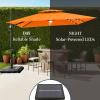 image:imageBest Choice Products 10x10ft Cantilever Patio Umbrella wBase Included Solar LED Lights 360 Rotation Large Offset Hanging Outdoor Shade for Deck Pool Backyard wStand  SandOrange
