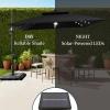 image:imageBest Choice Products 10x10ft Cantilever Patio Umbrella wBase Included Solar LED Lights 360 Rotation Large Offset Hanging Outdoor Shade for Deck Pool Backyard wStand  SandBlack
