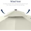 image:imageBest Choice Products 10x10ft Cantilever Patio Umbrella wBase Included Solar LED Lights 360 Rotation Large Offset Hanging Outdoor Shade for Deck Pool Backyard wStand  SandIvory
