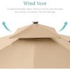 image:imageBest Choice Products 10x10ft Cantilever Patio Umbrella wBase Included Solar LED Lights 360 Rotation Large Offset Hanging Outdoor Shade for Deck Pool Backyard wStand  SandSand