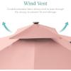 image:imageBest Choice Products 10x10ft Cantilever Patio Umbrella wBase Included Solar LED Lights 360 Rotation Large Offset Hanging Outdoor Shade for Deck Pool Backyard wStand  SandRose Quartz